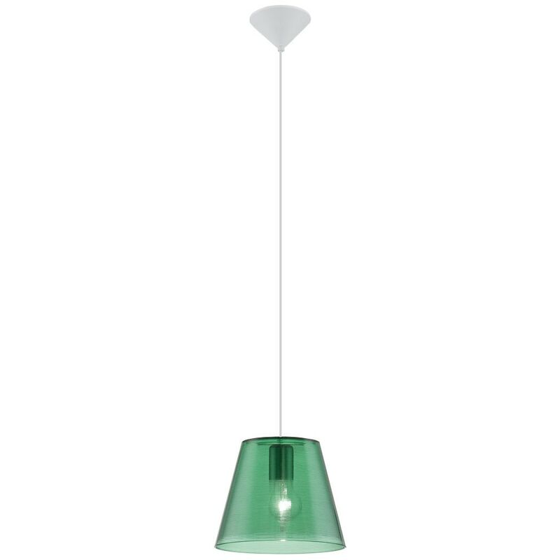 Eglo - Lampe à suspension lampe à suspension lampe à suspension lampe de salle à manger, vert transparent clair, 1x douille E27, DxH 23,5x110cm