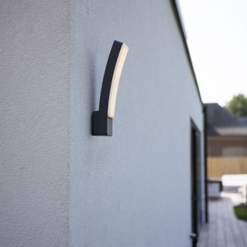 Kira applique murale d'extérieur led en fonte d'aluminium anthracite Lutec 5288902118