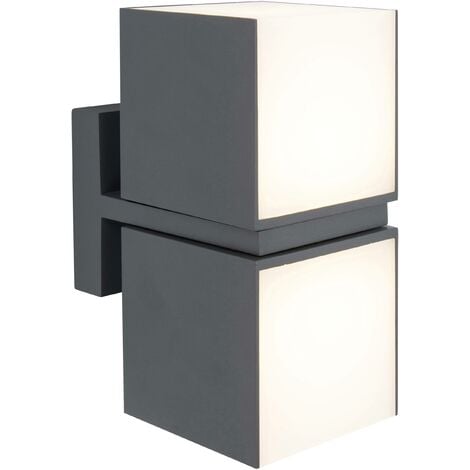 ALUTEC LUTEC CUBA 5193801118 APPLIQUE MURALE À LED PIVOTANTE À 350° GRIS ECO-LIGHT