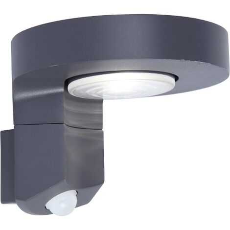 Lutec DISO P9067-PIR GR Lampada LED per esterno con rilevatore di movimento 2 W Antracite