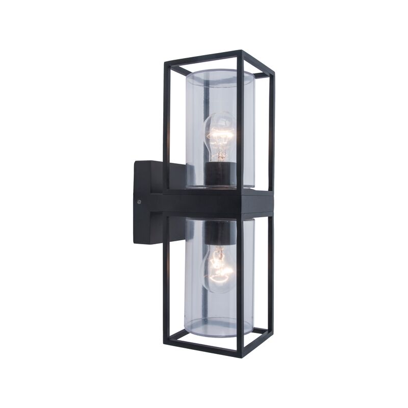 

Flair-Lámpara de Pared para Exteriores (Casquillo E27, hasta 40 W), Negro - Gris fonce - Lutec