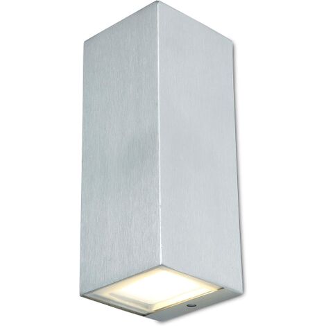 LUTEC Lampada da Parete a LED per Esterni Luca, Senza Tempo, Acciaio Inox (Argento) [Classe di efficienza energetica E]