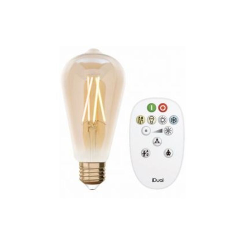 Lutec - JE0186631 led eek a+ (a++ E27, forma a barra, 9 w = 60 w, bianco caldo fino a bianco neutro ( x l) 64 mm amber