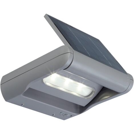 Lutec Mini Ledspot Lampada da Esterno LED Pannello Solare Integrato 1 W, Grigio Antracite, 5 x 18.1 cm [Classe di efficienza energetica A+]