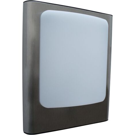 lutec st033071 A++, lampada da parete LED per esterni Face, Metallo, Argento, 19 x 8 x 23 cm
