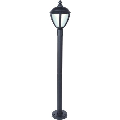 Lutec Unite Lampada da Esterno a LED Integrato 9 W, Nero, 16.5 x 98.5 cm [Classe di efficienza energetica A+]