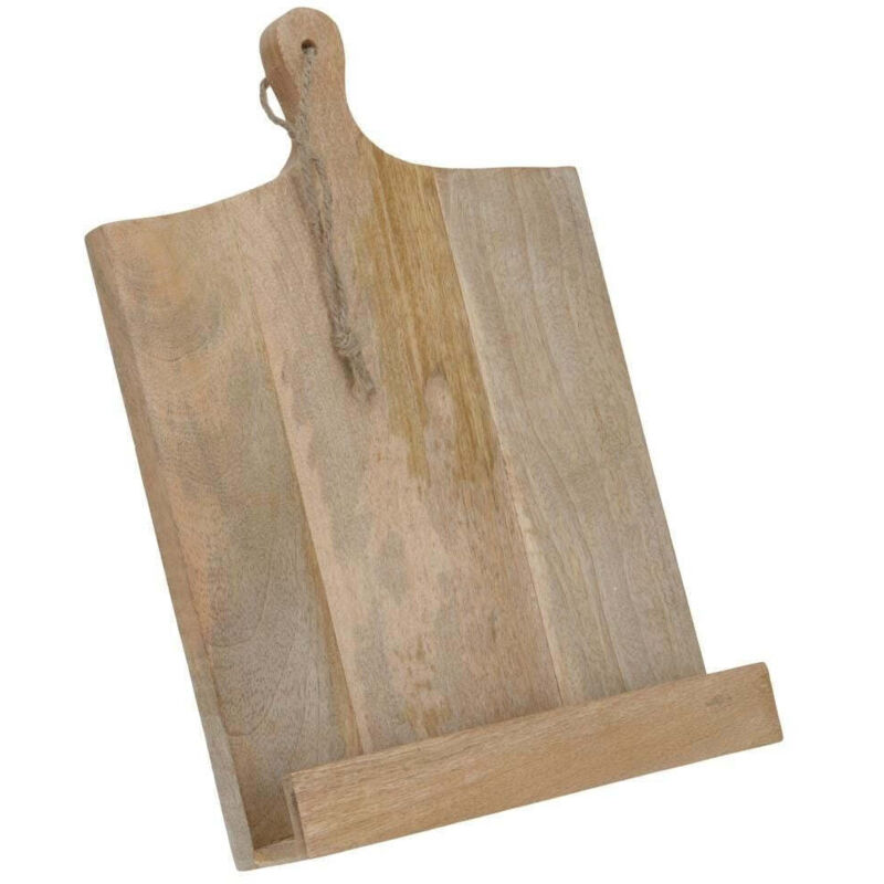 Support pour livre de cuisine mango, en bois