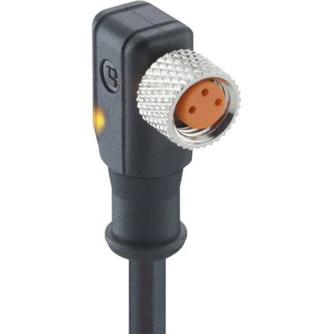 Lutronic 1117 Connettore confezionato per sensore o attuatore M8 Giunto angolare 2.00 m Numero di poli: 3 1 pz.