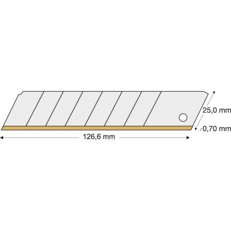 LUTZ Cutterklingen TiN-beschichtet 25mm 480665 Pack a 10 Stk.