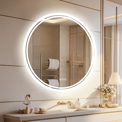 LED redondo CE/UL espejo Baño espejo espejo espejo tocador Casa Muebles de  hotel Espejo de pared Anti-niebla Maquillaje espejo decoración - China  Espejo, espejo de pared