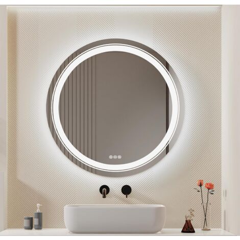 Specchio Led Rotondo Appendere Parete per Bagno 60cm