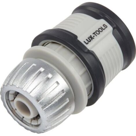 LUX TOOLS - CONNETTORE METALLO CON ACQUASTOP PER TUBI DA 13MM 1/2