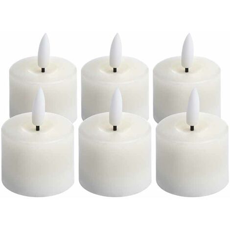 Luxe Collection Set Of 6 Natural Glow Led Tealight Candles - L4 x W4 x H3 cm