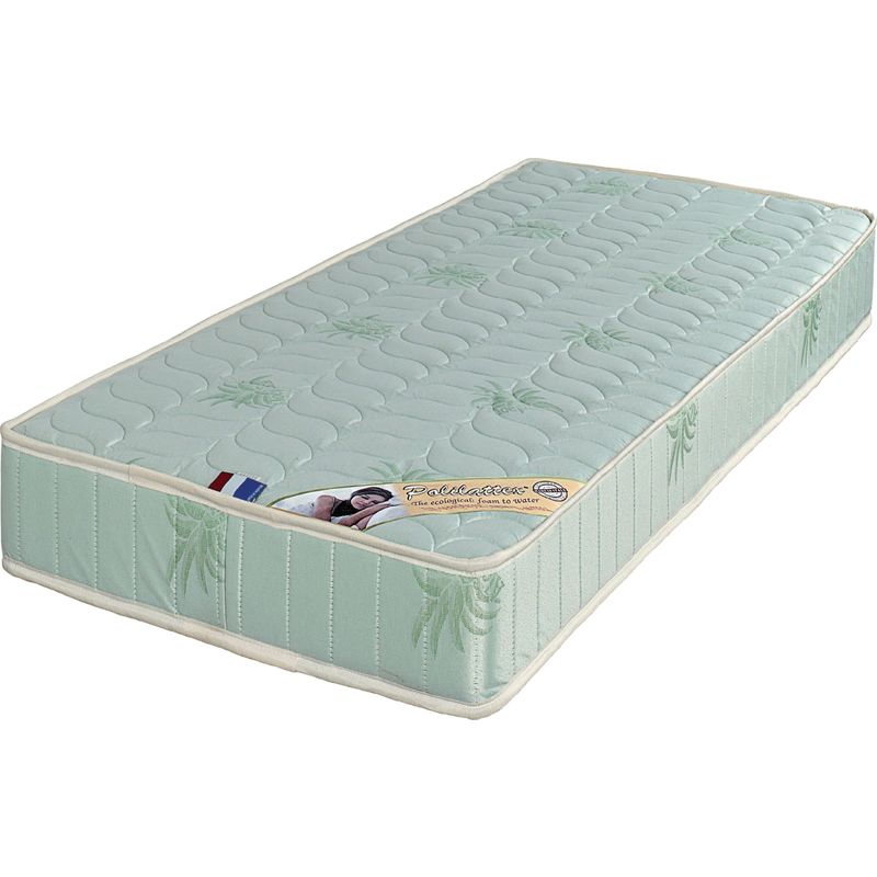 Luxe Matelas 90x190 Trés Ferme Mousse Poli Lattex Indéformable - Face Laine Merinos 100% -Tissu à l'Aloé Vera - 19 cm