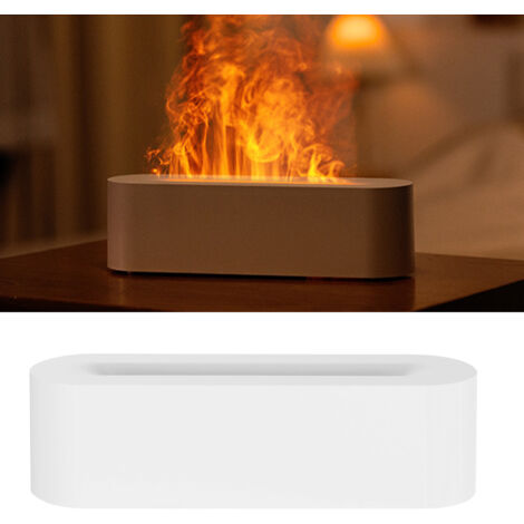 Luxe-Mist 100ml Silent White 3D Levitation Flame Aroma Diffuser, Dual-Use USB Luftbefeuchter für Büro und Zuhause, mit Sicherheitstimer und automatischer Abschaltung