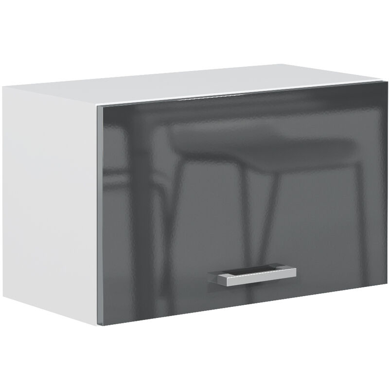 600 Kitchen Wall Unit Extractor Cabinet Cupboard Grey Gloss 60cm Soft Close Luxe - Grey High Gloss