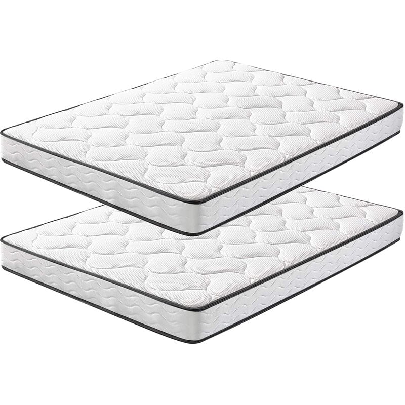 Bolli - Matelas Lot 2 140x190cm Matelas Memoire de Forme Luxe Matelas de Lit d'Adulte et d'enfant Épaisseur 15cm