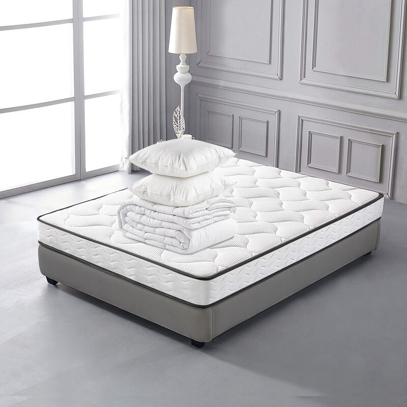 Luxe Pack Matelas Mémoire de Forme 140x190 + 1 Couette 240x220 + 2 Oreillers 60x60
