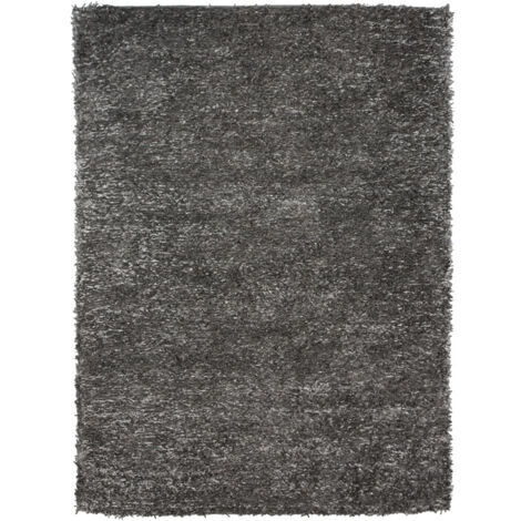 LUXE - Tapis à poils longs toucher soyeux gris 160x230
