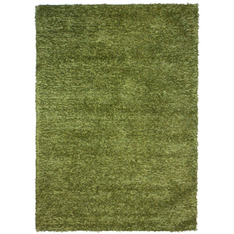 LUXE - Tapis à poils longs toucher soyeux vert 160x230