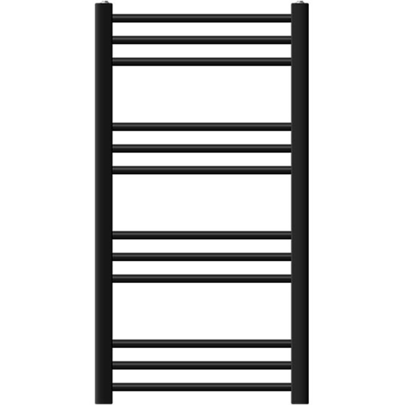 Luxebath Badheizkörper Sahara, 500x800 Mm, Schwarz, Gerade Mit Seitenanschluss