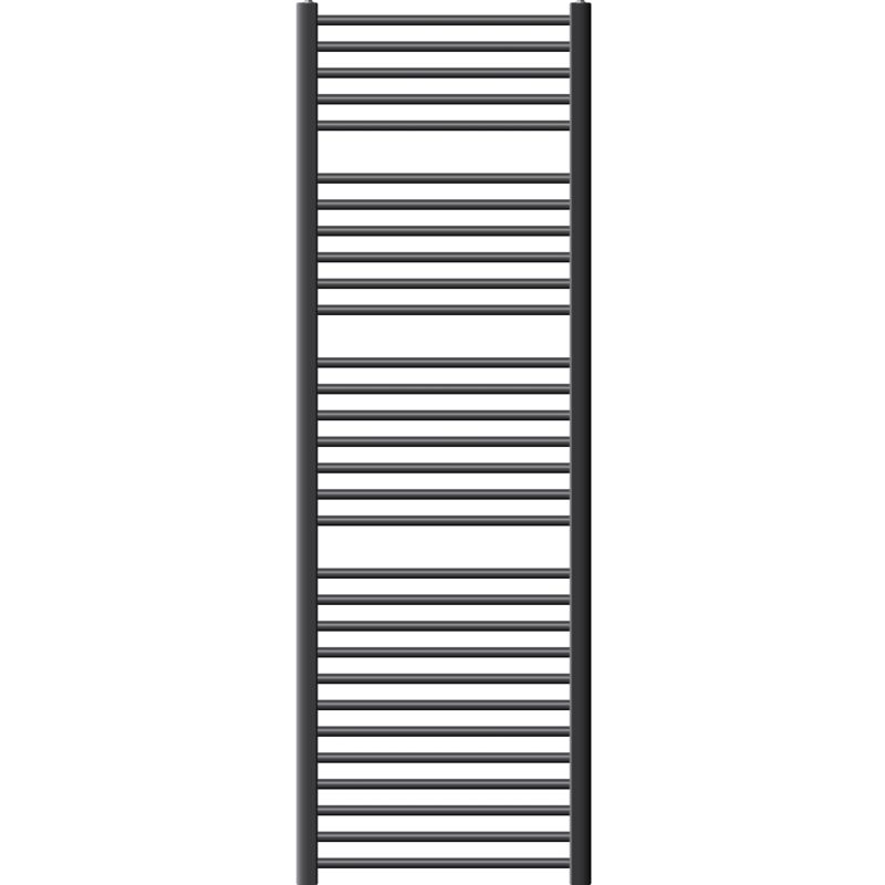 Luxebath Elektrischer Badheizkörper Sahara 600x1800 Mm Anthrazit Gerade Seitenanschluss + Heizstab 1200w Thermostat Digitalanzeige,