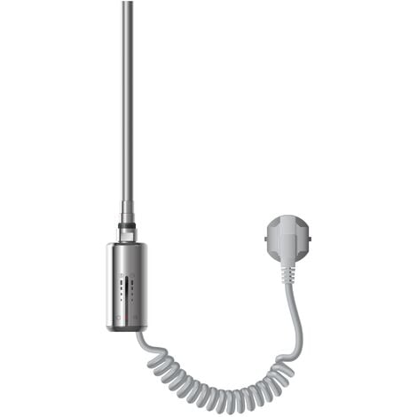 LuxeBath Élément Chauffant pour Radiateur, 300W, Chrome, en Acier Inoxydable, avec Thermostat, Contrôle de la Température, Minuterie, Commande Tactile, Résistance Électrique Cartouche de Chauffage
