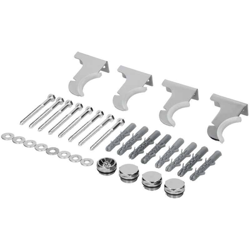 Luxebath - Halterung Für Designheizkörper, Chrom, Paneelheizkörper Montagematerial, Befestigung Satz, Montage Set, Aufhängung Halter Satz Zubehör