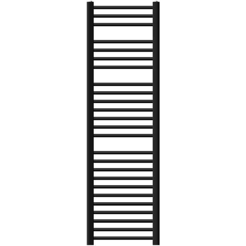 LuxeBath Radiateur de Salle de Bain Design Sahara, 400 x 1500 mm, Noir Mat, Forme Droite avec Connexion Latérale, Chauffe Porte Serviettes avec Kit