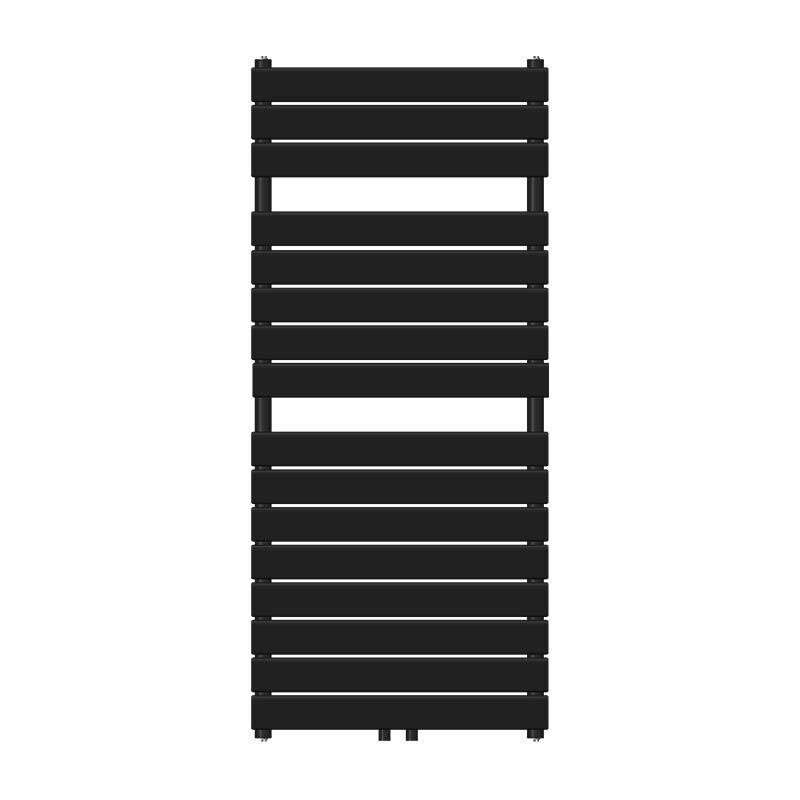 Luxebath - Radiateur de Salle de Bain Design Plat, 600 x 1200 mm, Noir Mar, Raccord Central 50 mm, Monocouche, Vertical, Radiateur Design