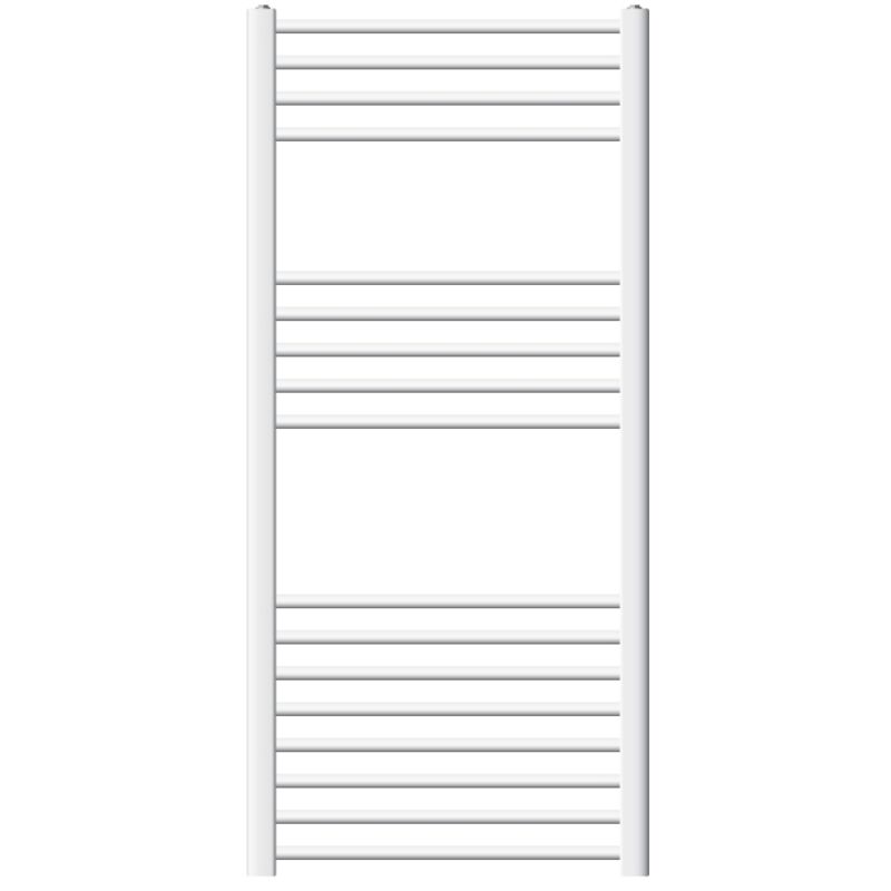 LuxeBath Radiateur Sèche-Serviettes de Remplacement 600x1200 mm Blanc, Raccordement Latéral Entraxe 500 mm Modèle Droit avec Kit de Vanne