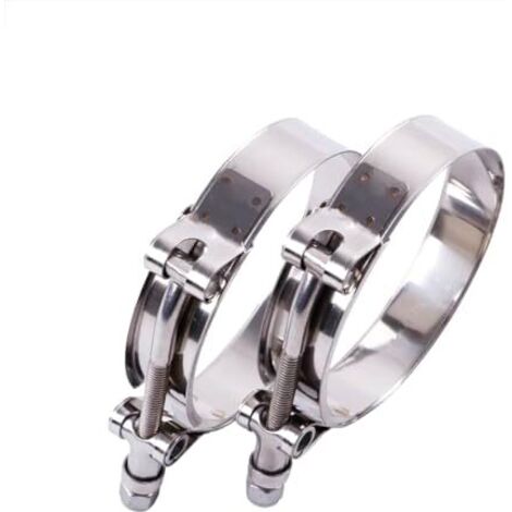 LUXERA,95-103mm Colliers de serrage à boulon en T Acier inoxydable 304 Collier serrage, pour tuyau d'admission turbo (2 pièces) -