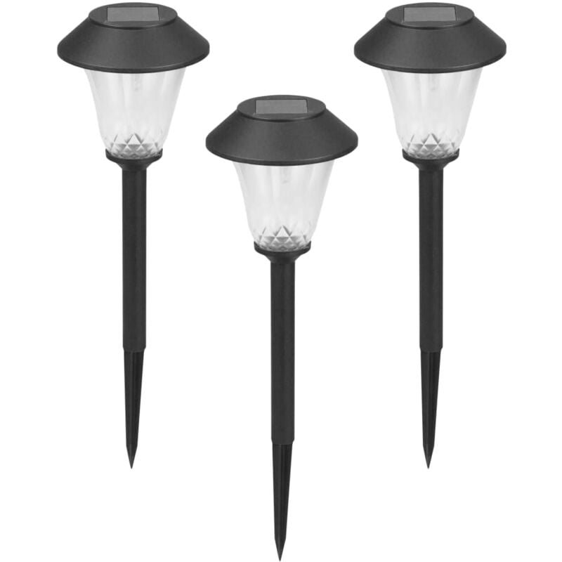 

Luxform Juego de lámparas solares de jardín Tropez 3 piezas - Negro