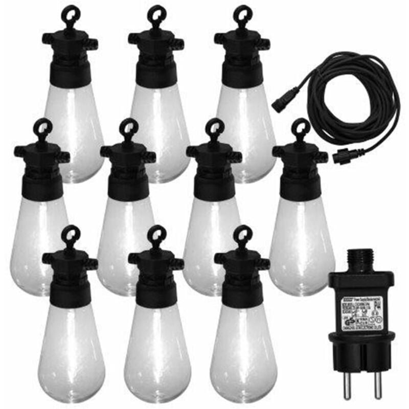 

Juego de luces de fiesta de jardín con 10 LED Hawaii - Negro - Luxform