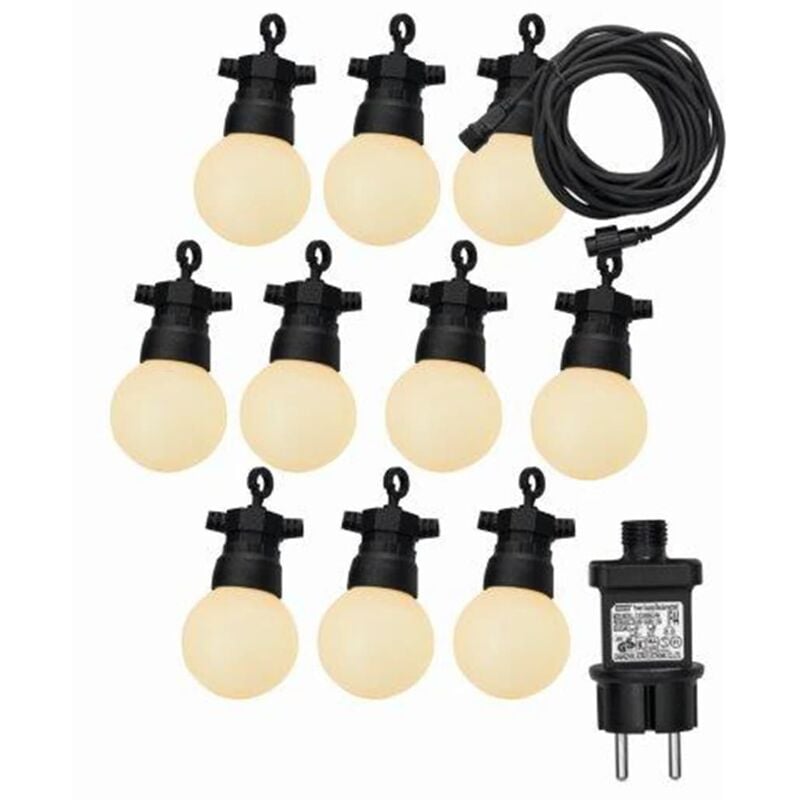 

Juego de luces de fiesta para jardín con 10 LED Honolulu - Negro - Luxform