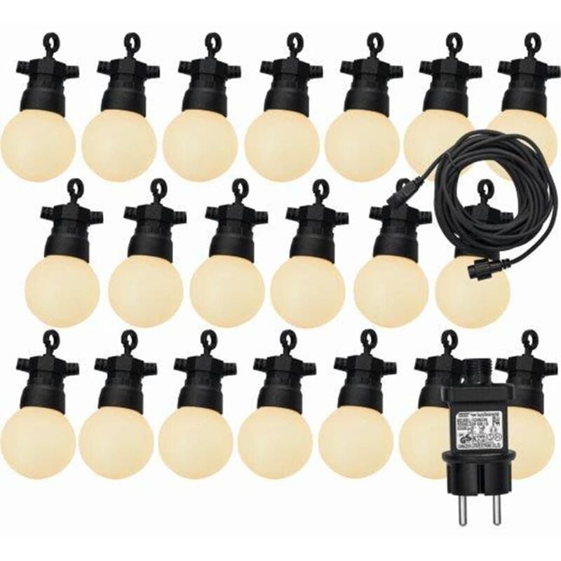 

Juego de luces de fiesta para jardín con 20 LED Honolulu - Negro - Luxform