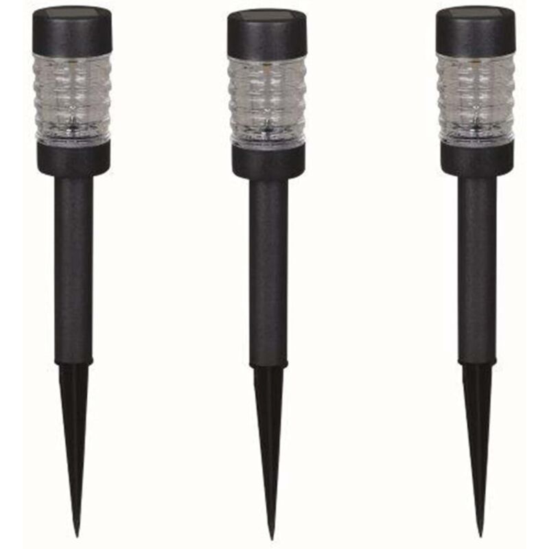 

Luxform Lámparas solares LED de jardín Rennes 3 unidades - Negro