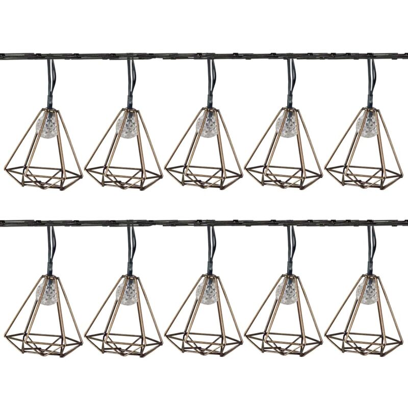 

Luxform Lámparas solares LED para fiestas 10 unidades Sousse dorado - Oro