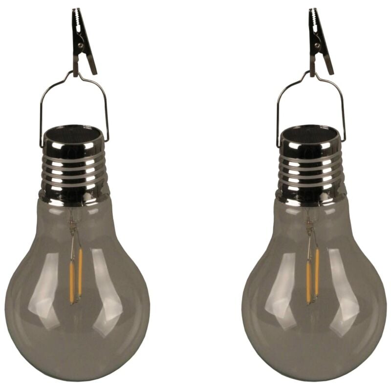 

Luxform Lámparas solares LED para fiestas 2 unidades transparentes - Transparente