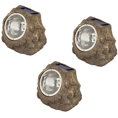 Luxform Lampe de rocher de jardin LED solaire Andes 3 pcs