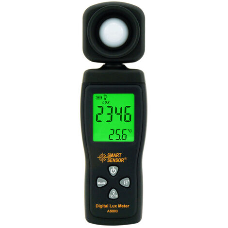 Luxmètre ， 1 pcs Capteur intelligent AS813 Luxmètre numérique Lux 1-200000 Lux Lumenmeter Haute précision Lux / FC Tester 56Vingt