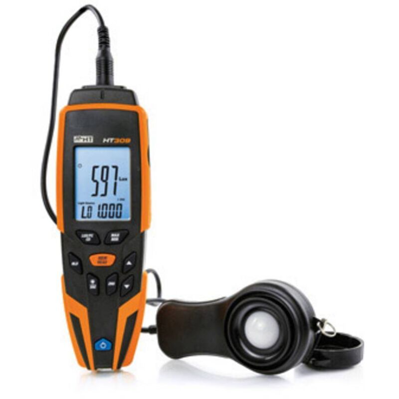 Luxmètre Numérique Portable - Mesure De 0 à 200 000 Lux (ou Footcandles), écran LCD Rétroéclairé, Pour éclairage Intérieur Et Contrôles Techniques