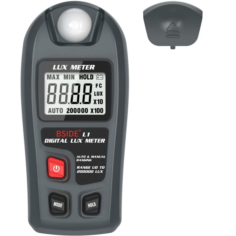 Luxmètre Numérique Testeur 0.1-200,000 Lux pour Mesure Luminosite pour Jardinage Photographie Plantes Lampe de Culture Lumière Ambiante Photomètre