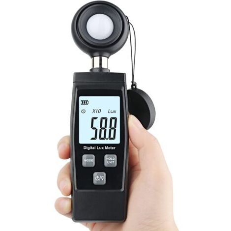 Luxmètre pour la surveillance de l'intensité lumineuse ambiante, photomètre numérique, plage de mesure jusqu'à 200000 lux, pour la culture de plantes à LED