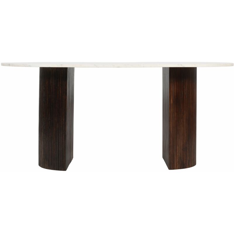 Luxor Mango Wood Dining Table 170Cm With Marble Top