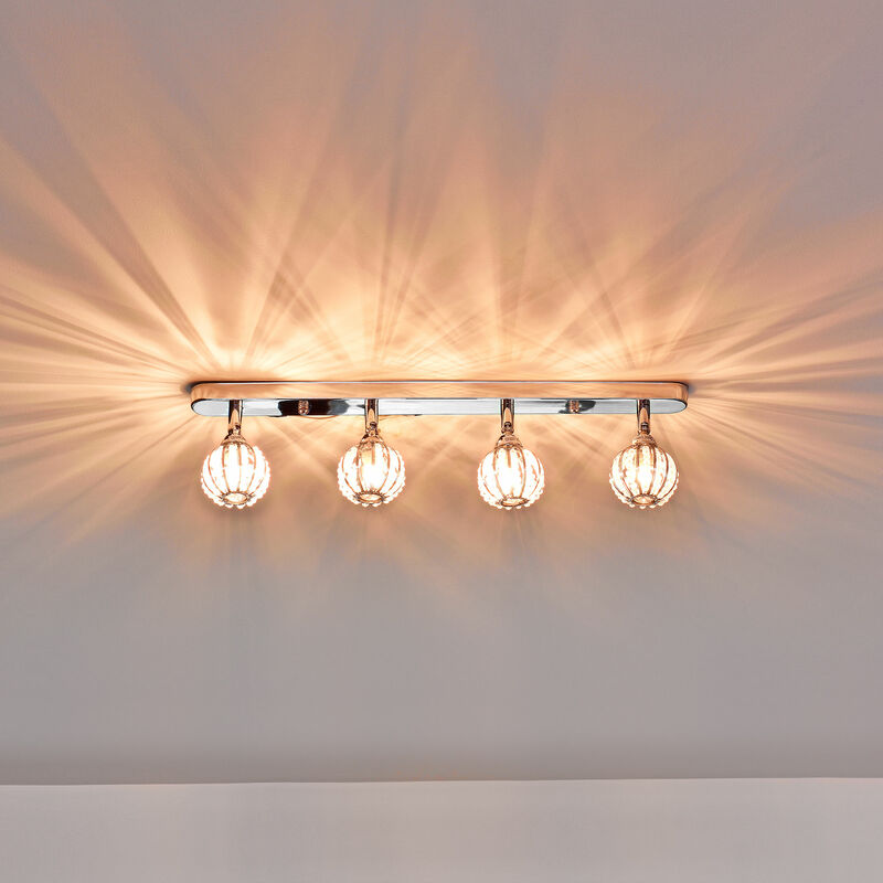 

[lux.pro] - Lámpara de techo elegante con 4 esferas - cromo - Iluminación colgante - (4 x G9)