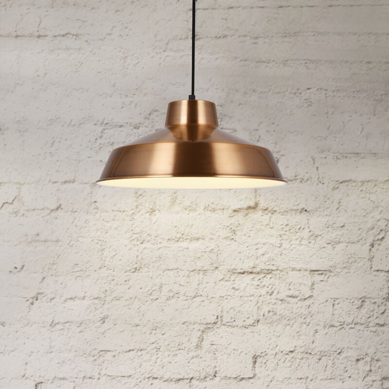 

Lux.pro - Lámpara estilo vintage colgante - E27 - cobre / blanco - Lámpara de techo moderna