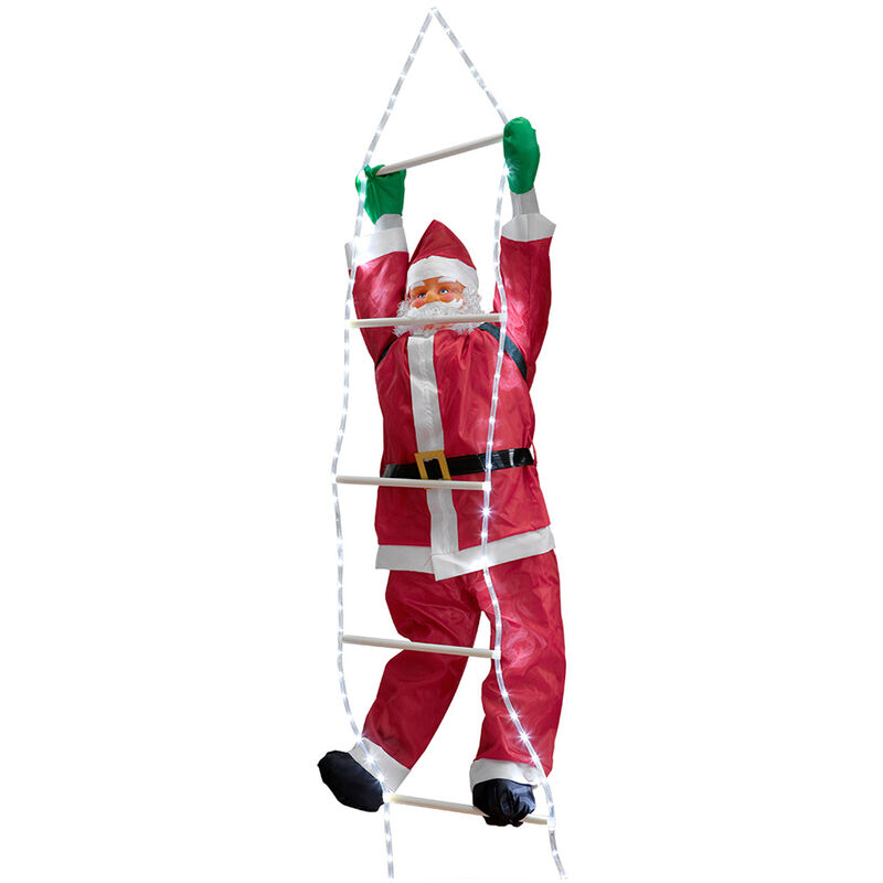 

Papá Noel en la escalera LED 250cm-120cm Navidad