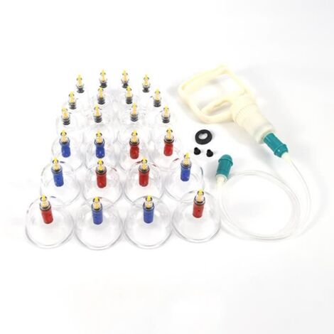 LUXS 24 ventouse / Cupping Cups, Massage chinois Ensemble de caleuse médicale Acupuncture d\'aspiration