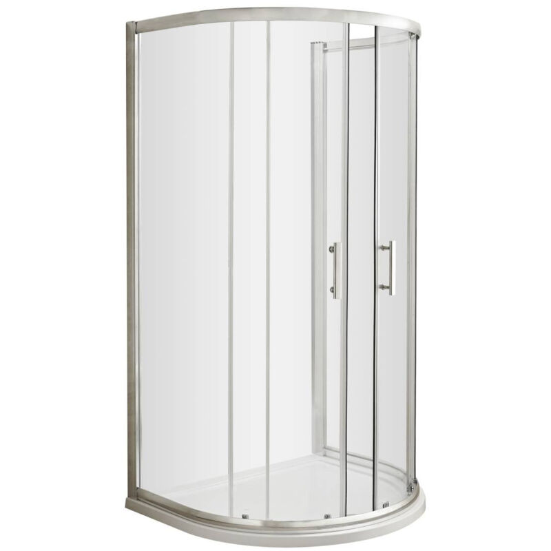 Nuie Pacific 1050mm x 925mm D-Shaped Shower Enclosure - AQUD2